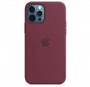 Изображение Чехол накладка iPhone 12/12 Pro Silicone Case with Magsafe Aubergine