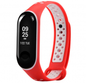 Изображение Ремешок для браслета Xiaomi Mi Band 4/3 Sport Perforated Red/White