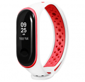 Изображение Ремешок для браслета Xiaomi Mi Band 4/3 Sport Perforated White/Red
