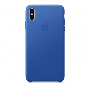 Изображение Голубой кожаный чехол для iPhone XS Max Leather Case