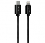 Изображение Черный усиленный кабель Type-C/Lightning Devia Pheez Series 1m
