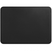 Изображение Черный кожаный чехол для Macbook Pro 13 2016 - 2020 WiWU Skin Pro