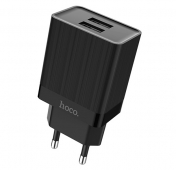 Изображение Сетевое зарядное устройство Hoco C51a 2USB 3.4A черное