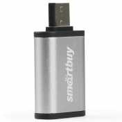 Изображение Переходник OTG USB/USB Type-C Smartbuy серебристый