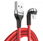 Изображение Красный USB-кабель Lightning Baseus 2.4А Green U-Shaped Lamp 1m