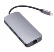 Изображение Переходник для Macbook 8in1 Type-c / HDMI / USBx3/ SD/ RJ45