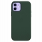 Цвет изображения Чехол для iPhone 12 /12 Pro Leather Case кожаный зеленый