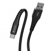 Изображение Черный усиленный кабель USB/USB Type-C Devia 2.1A Pheez Braid Series 1m