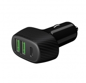 Изображение Aвтомобильное зарядное устройство Deppa 2USB/Type-c 42W