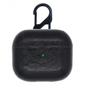 Изображение Чехол для Airpods 3 c карабином Leather Series Black