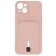 Цвет изображения Чехол для iPhone 13 с отделением для карт Button Card Case пудровый