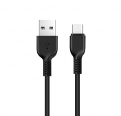 Изображение Черный усиленный кабель USB/USB Type-C Hoco X20 3A 1m