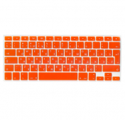 Изображение Оранжевая силиконовая накладка на клавиатуру для Macbook Air 11 (Rus/Eu)