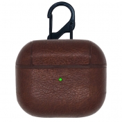 Изображение Чехол для Airpods 3 c карабином Leather Series Dark Brown
