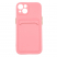 Цвет изображения Чехол для iPhone 13 с отделением для карт Card Case розовый/зеленые кнопки