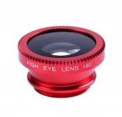 Изображение Универсальная линза Fish Eye Lens объектив Фишай Рыбий глаз (красный)
