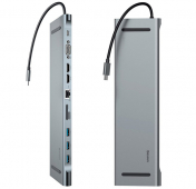 Изображение Переходник-подставка для Macbook Baseus Type C to 3хUSB3.0/SD/TF/2xHDMI/Type C/Ethernet/VGA/AUX