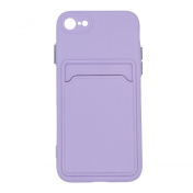 Изображение Чехол для iPhone 8/7 с отделением для карт Card Case аметистовый/сиреневые кнопки