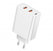 Изображение Белое сетевое зарядное устройство Baseus Speed PPs 2xUSB 1xType-C Quick Charger 60W