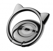 Изображение Черный держатель с кольцом для смартфонов Baseus Cat Ear Ring Bracket