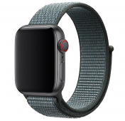 Изображение Серо-голубой нейлоновый ремешок на липучке для Apple Watch 42/44 mm