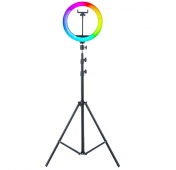 Изображение Кольцевая лампа на штативе RGB 26 см