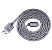 Изображение Серый усиленный USB-кабель Lightning Devia Fashion MFI 1,2m