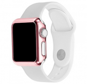 Изображение Розовый чехол для Apple Watch 42 mm Series 1,2,3 с защитой для экрана