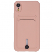 Изображение Чехол для iPhone XR с отделением для карт Button Card Case пудровый