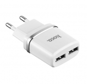 Изображение Белый сетевой блок питания Hoco C12 2xUSB3.0 2.4A