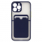 Цвет изображения Чехол для iPhone  13 Pro Max с отделением для карт Bubble Slim Case синий/салатовые кнопки