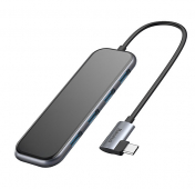 Изображение Черный переходник Baseus Mirror Series Hub Type-C to 4x USB 3.0/Type-C PD