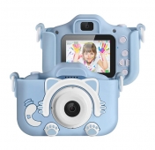 Изображение Детский фотоаппарат x200c Dual Camera Kitty (голубой)