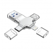 Изображение Картридер Borofone DHB01 4 in 1 OTG Lighting/Type-C/Micro USB/USB 2.0