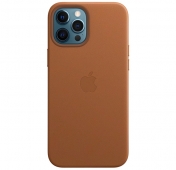 Изображение Чехол для iPhone 12 Pro Max Leather Case Magsafe кожаный коричневый