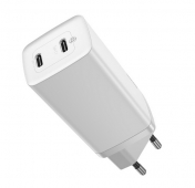 Изображение Cетевое зарядное устройство Baseus Fast GaN Light 2xType-C 65Вт White