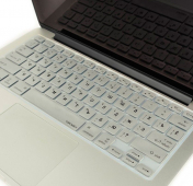 Изображение Серебристая силиконовая накладка на клавиатуру для Macbook Air 11 (US)