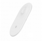 Изображение Белое беспроводное зарядное устройство Baseus для iPhone и Apple Watch Smart 2in1