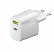 Изображение Сетевое зарядное устройство Deppa USB-C + USB A, PD 3.0, QC 3.0, 20W
