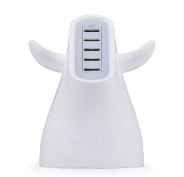 Белое сетевое зарядное устройство Momax Bull 5 USB, купить, цена, фото, маг...