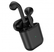 Изображение Беспроводные наушники Bluetooth Borofone BE42 аналог AirPods с беспроводным зарядным футляром черные