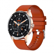 Изображение Фитнес-браслет Smart Sports Watch золотой + коричневый ремешок