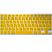 Цвет изображения Желтая силиконовая накладка на клавиатуру для Macbook Air 11 (Rus/Eu)