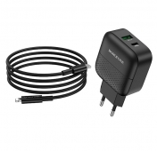 Изображение Сетевое зарядное устройство Borofone A46A 18w с кабелем Lightning
