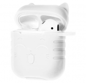 Изображение Прозрачный силиконовый чехол для Apple Airpods Kawaii Cat