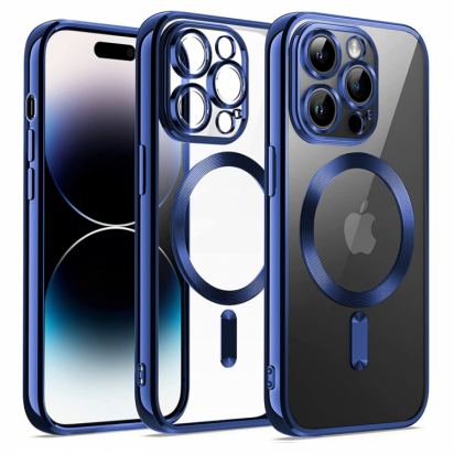 Цвет изображения Чехол для iPhone 13 Pro Max Metal Magnet Case Blue
