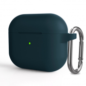 Изображение Чехол для Airpods 3 Silicone Case с карабином Dark Green