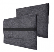 Изображение Темно-серый фетровый чехол для Macbook Pro 13 2016 - 2020 Elastic Clasp Case