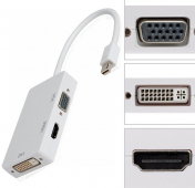 Изображение Переходник Mini DisplayPort to HDMI/DVI/VGA Plug and Play