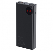 Изображение Черное портативное зарядное устройство Baseus Power Bank Mulight Quick Charger 30000 mAh